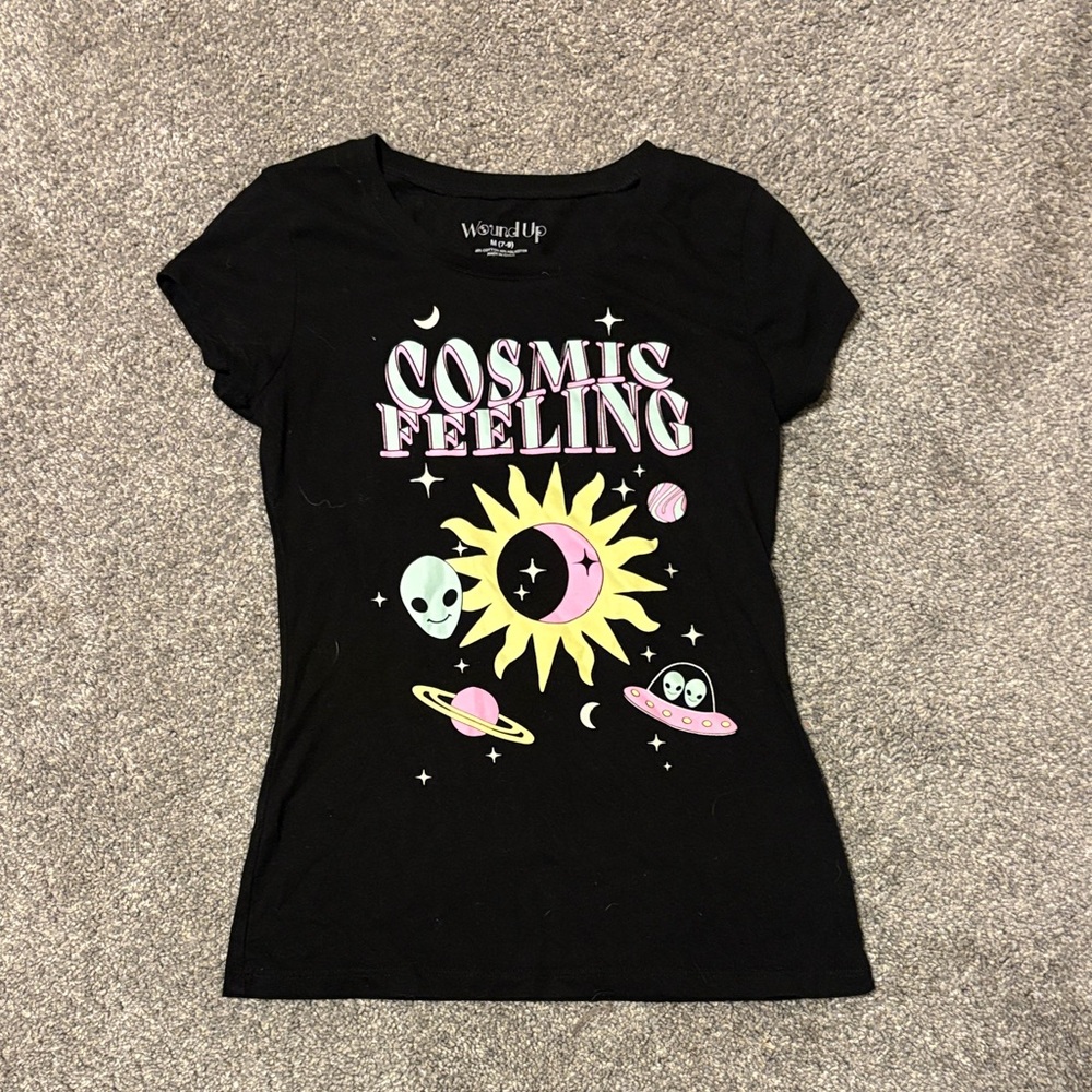 Wound Up Black Tee